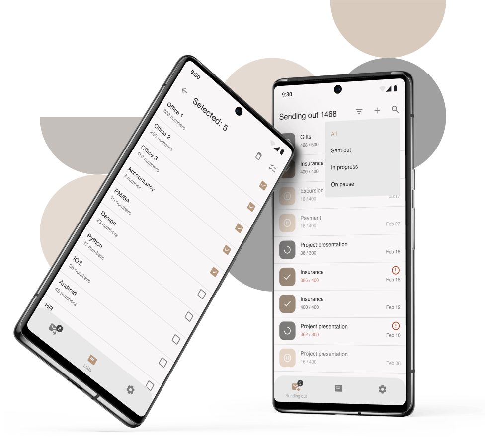 Skyflow - mobile app for SMS broadcasting