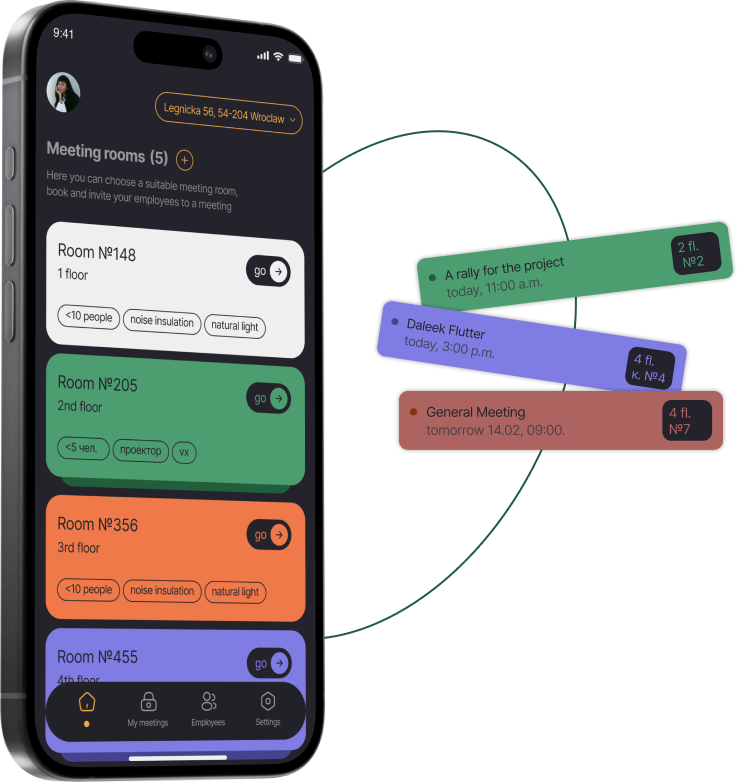 Meetroom - app for booking meeting rooms