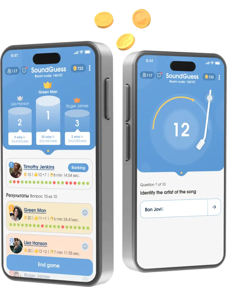 SoundGuess is a unique music quiz with your favorite songs