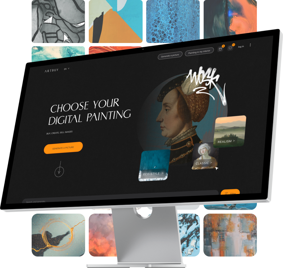 Generating on-demand pictures using neural networks