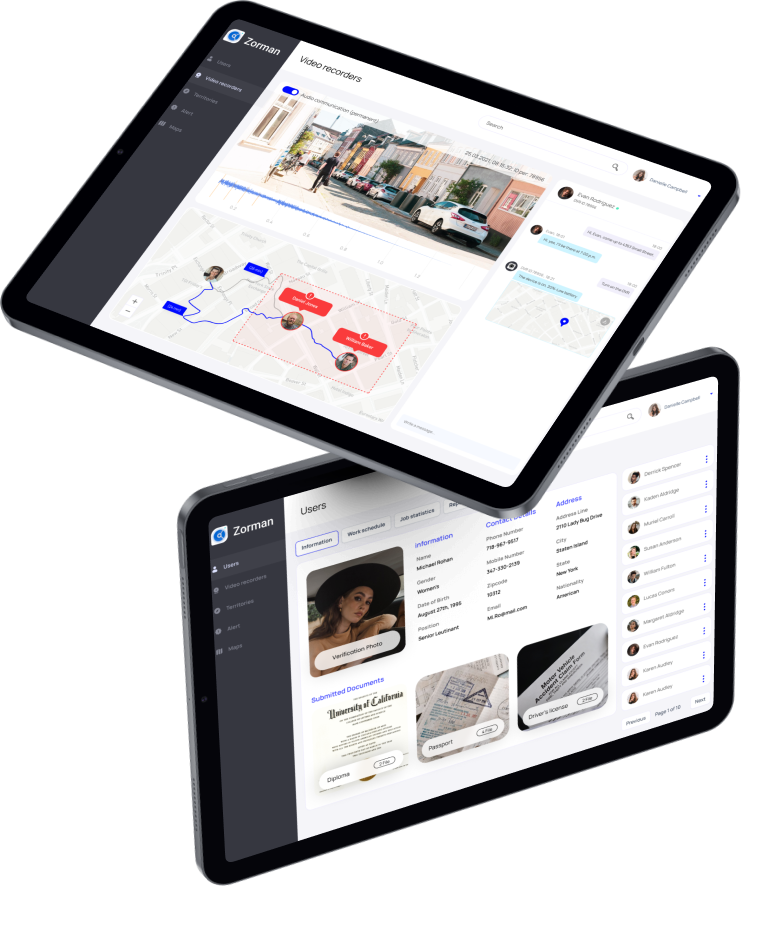 Zorman is a system for police officers